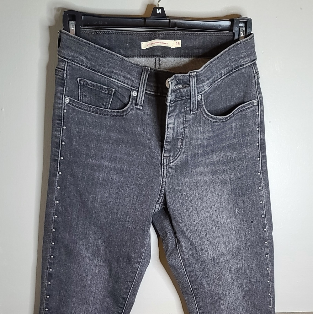 Black Levi's Jeans studded